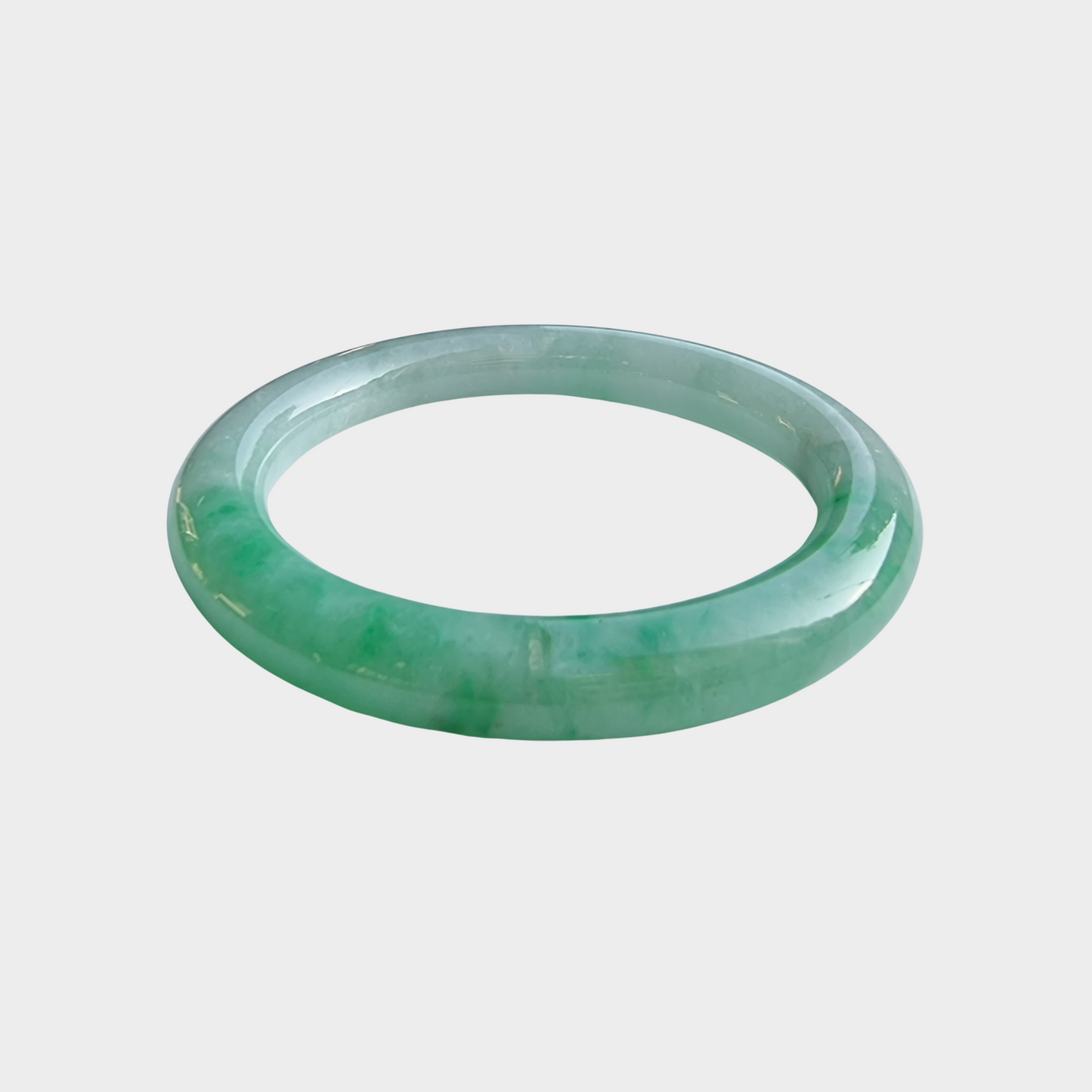 Apple Green Jadeite Jade Bangle - 57mm Round