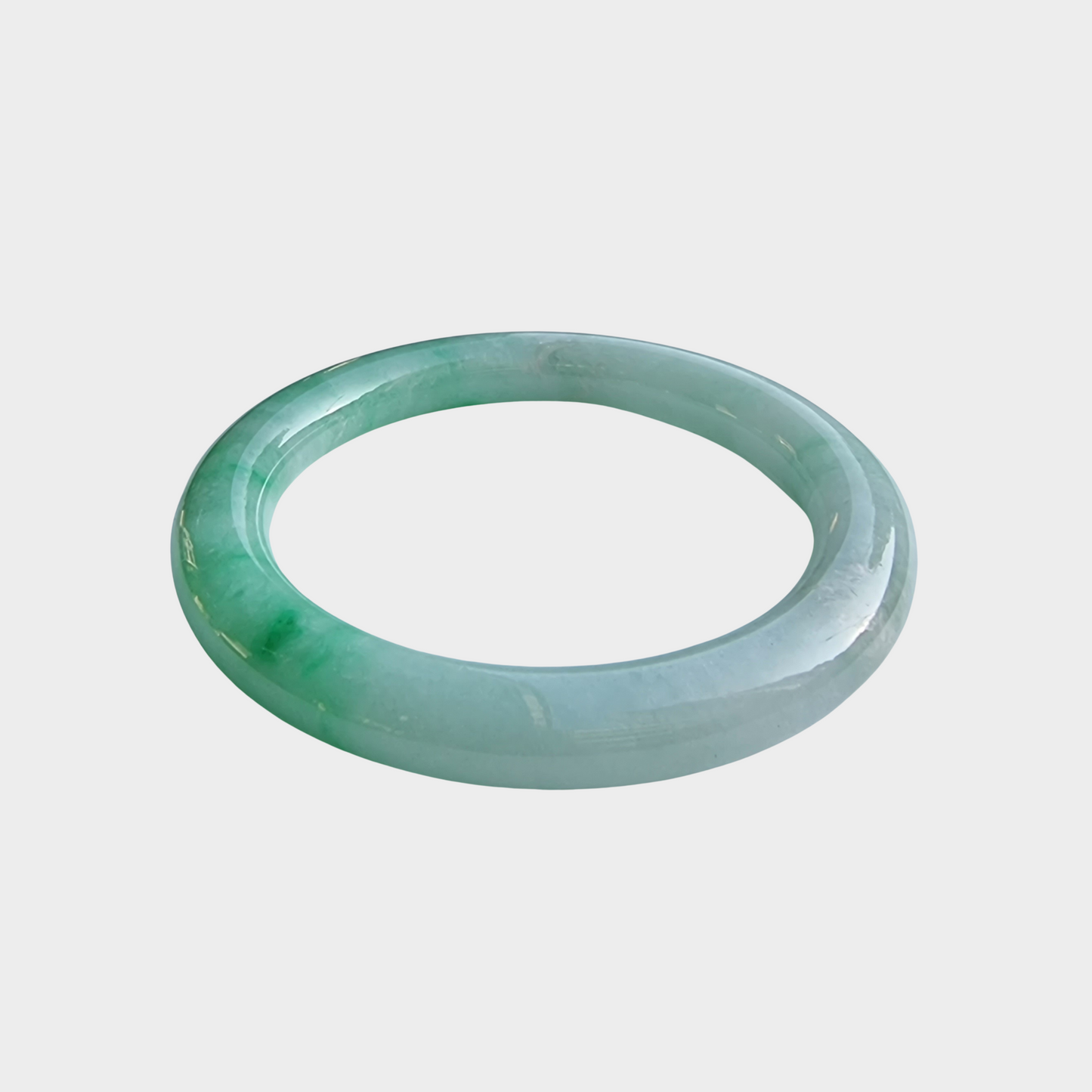 Apple Green Jadeite Jade Bangle - 57mm Round