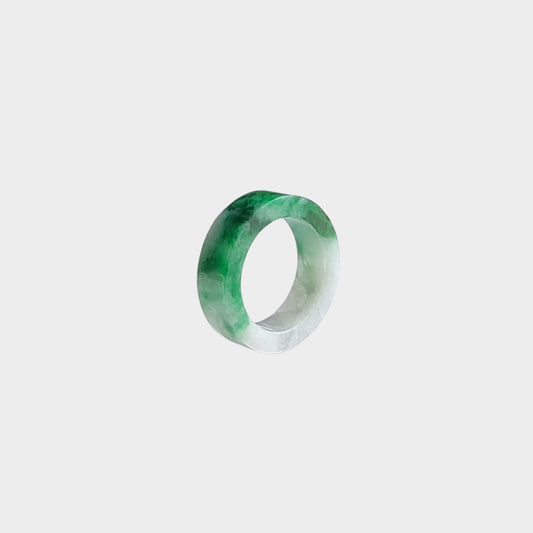 Green Jadeite Jade Abacus Ring