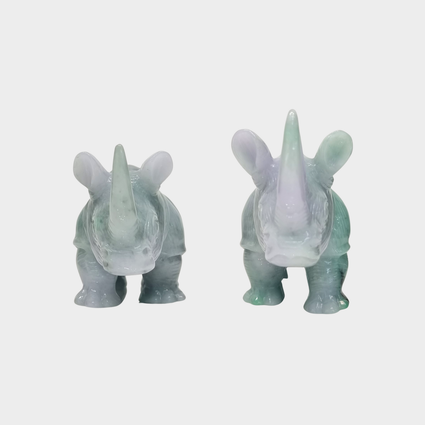 "The Mighty Rhinoceros" Jadeite Jade Display