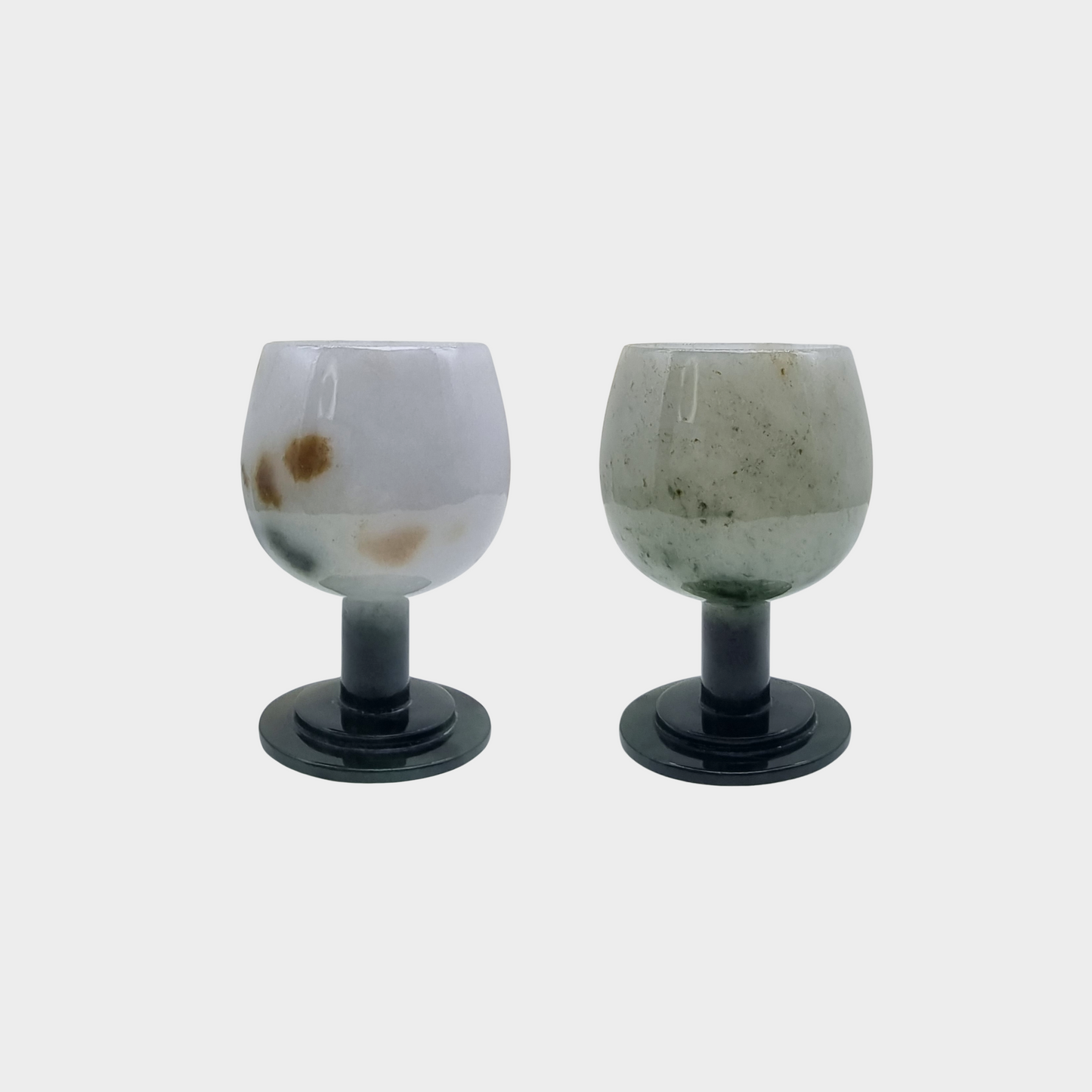 Jadeite Jade Wine Glass Goblet (1 Pair)