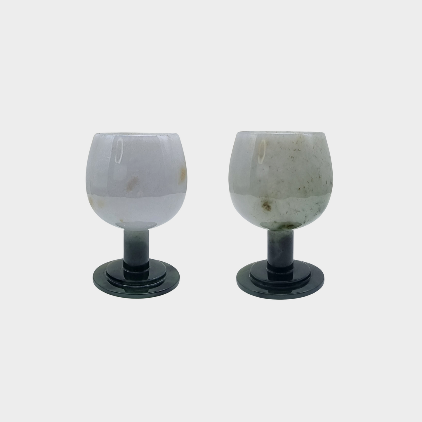 Jadeite Jade Wine Glass Goblet (1 Pair)