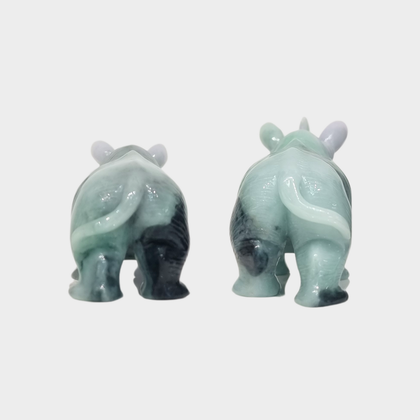 "The Mighty Rhinoceros" Jadeite Jade Display