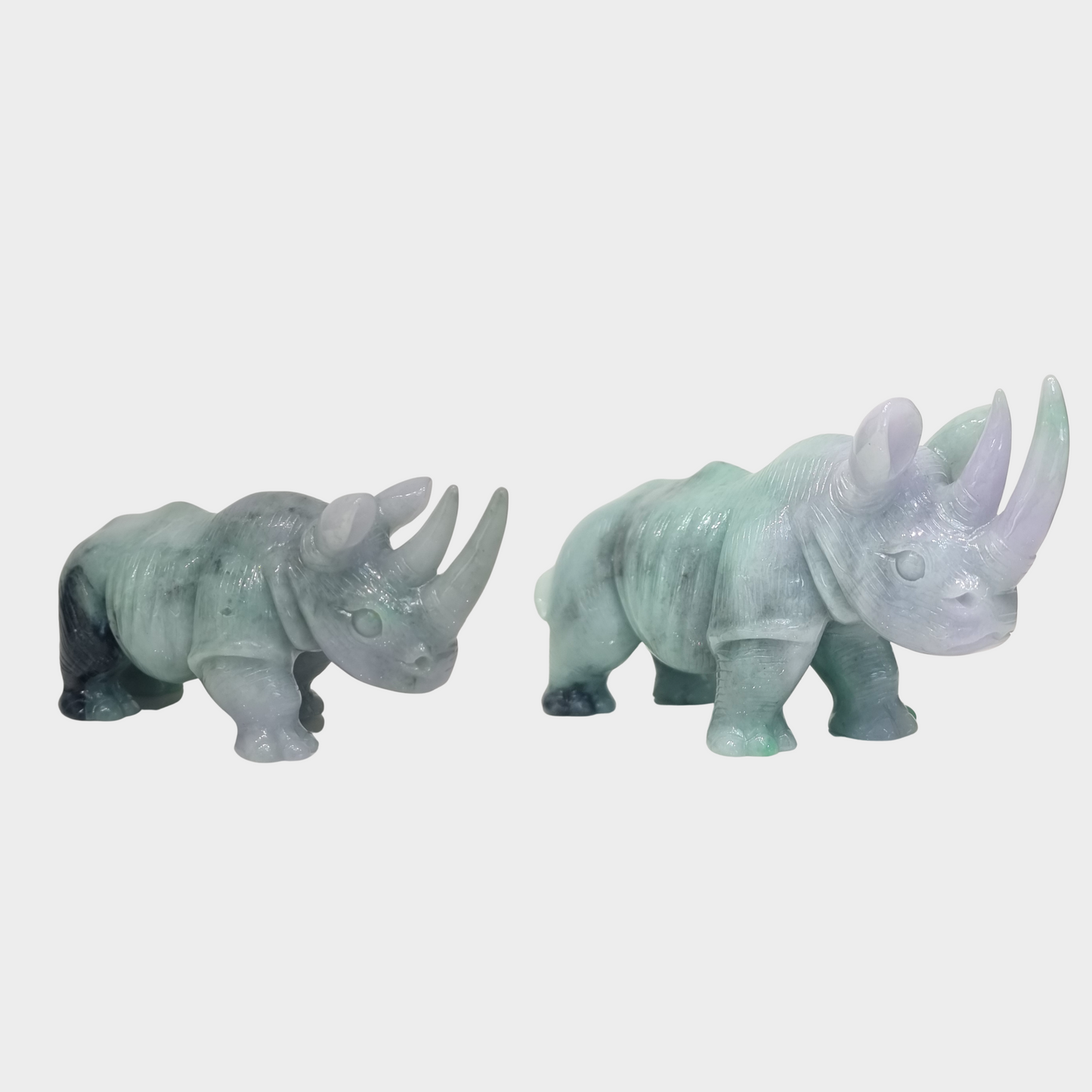 "The Mighty Rhinoceros" Jadeite Jade Display