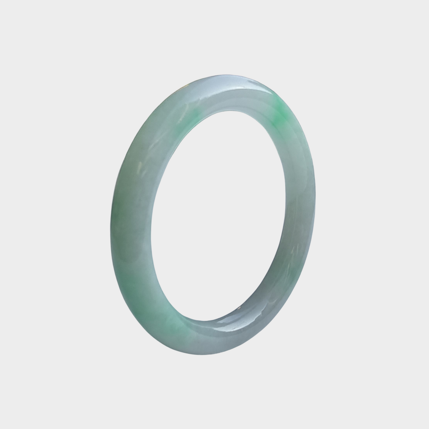 Apple Green Jadeite Jade Bangle - 57mm Round