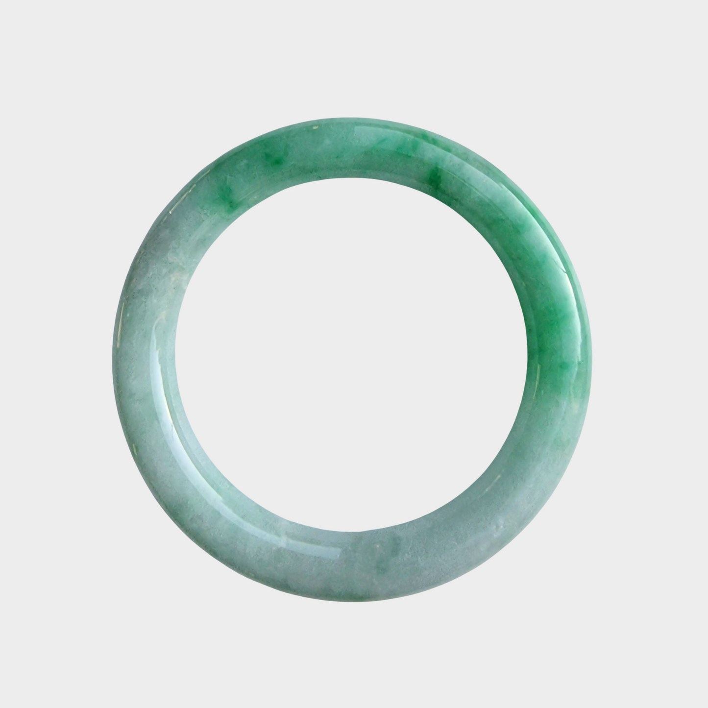 Apple Green Jadeite Jade Bangle - 57mm Round