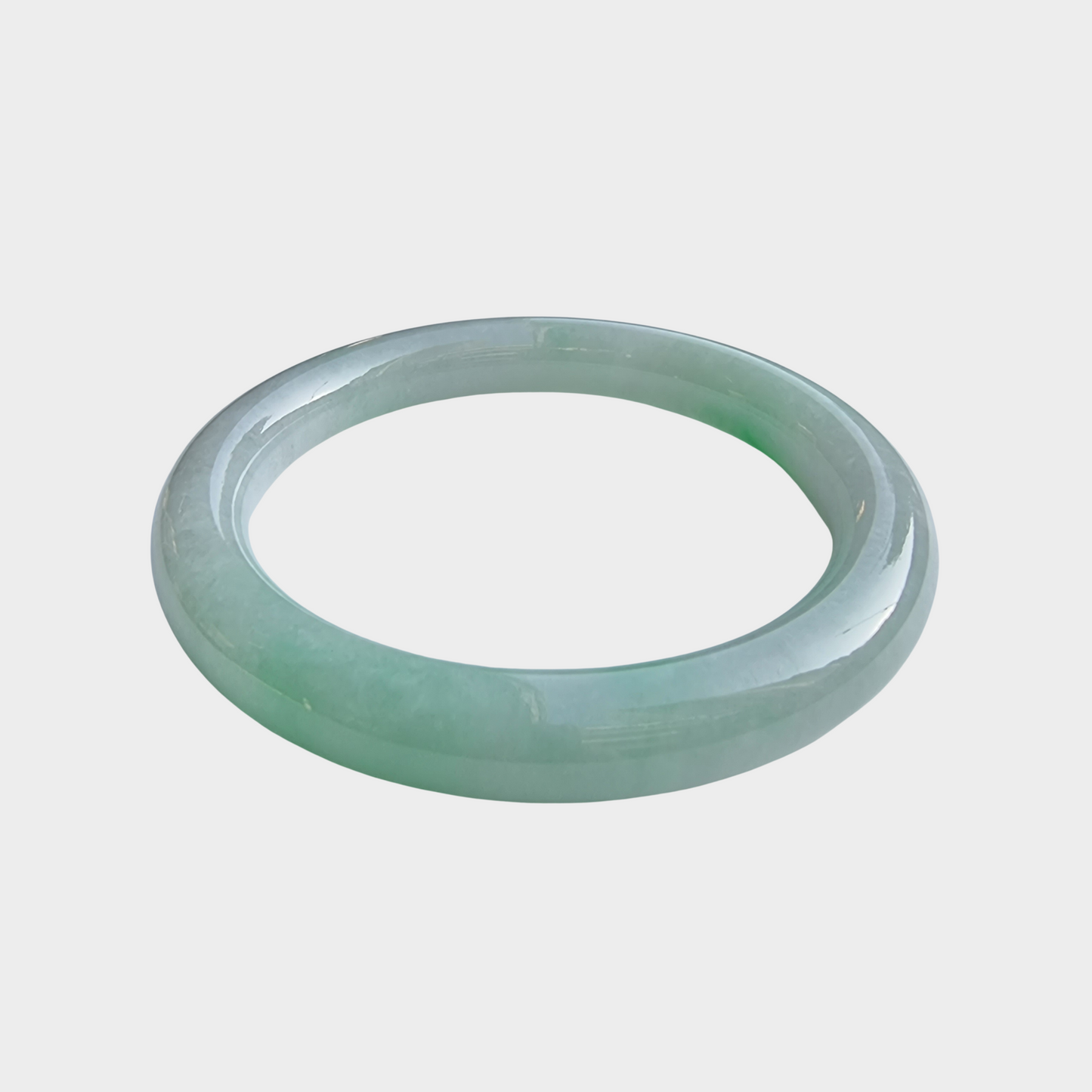 Apple Green Jadeite Jade Bangle - 57mm Round