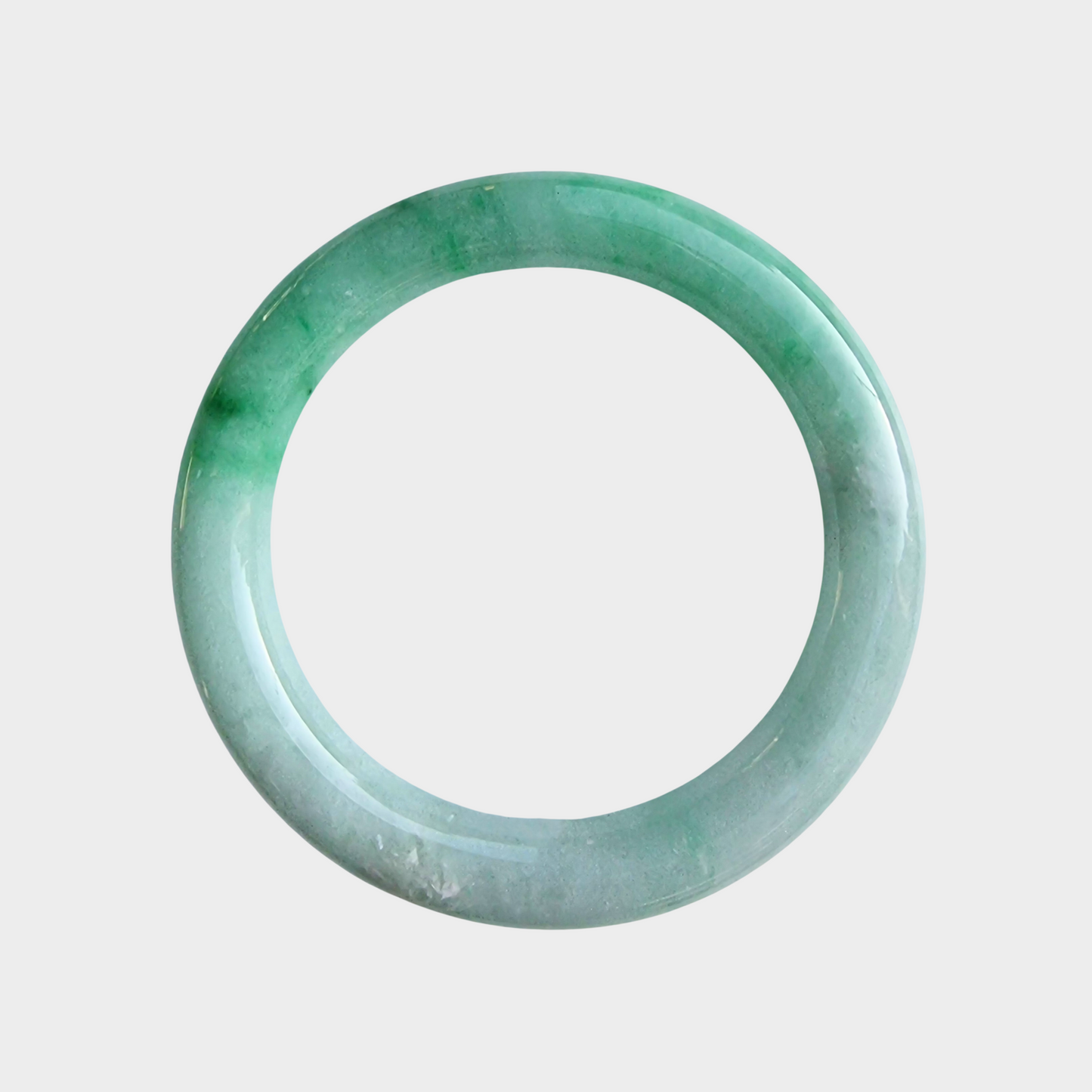 Apple Green Jadeite Jade Bangle - 57mm Round