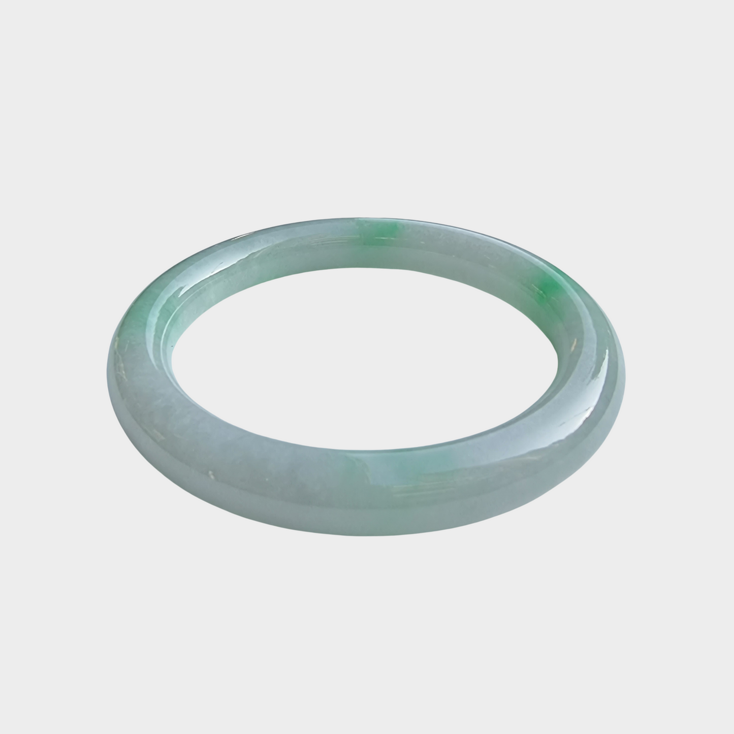 Apple Green Jadeite Jade Bangle - 57mm Round