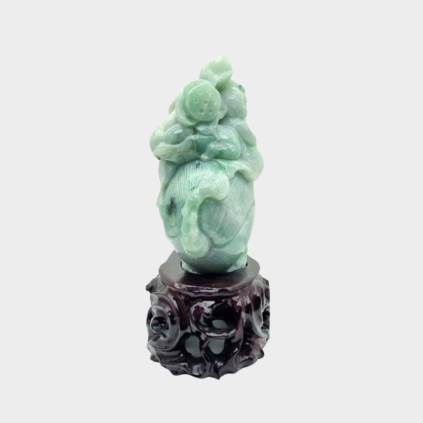 Green "Maize Corn" Jadeite Jade Display