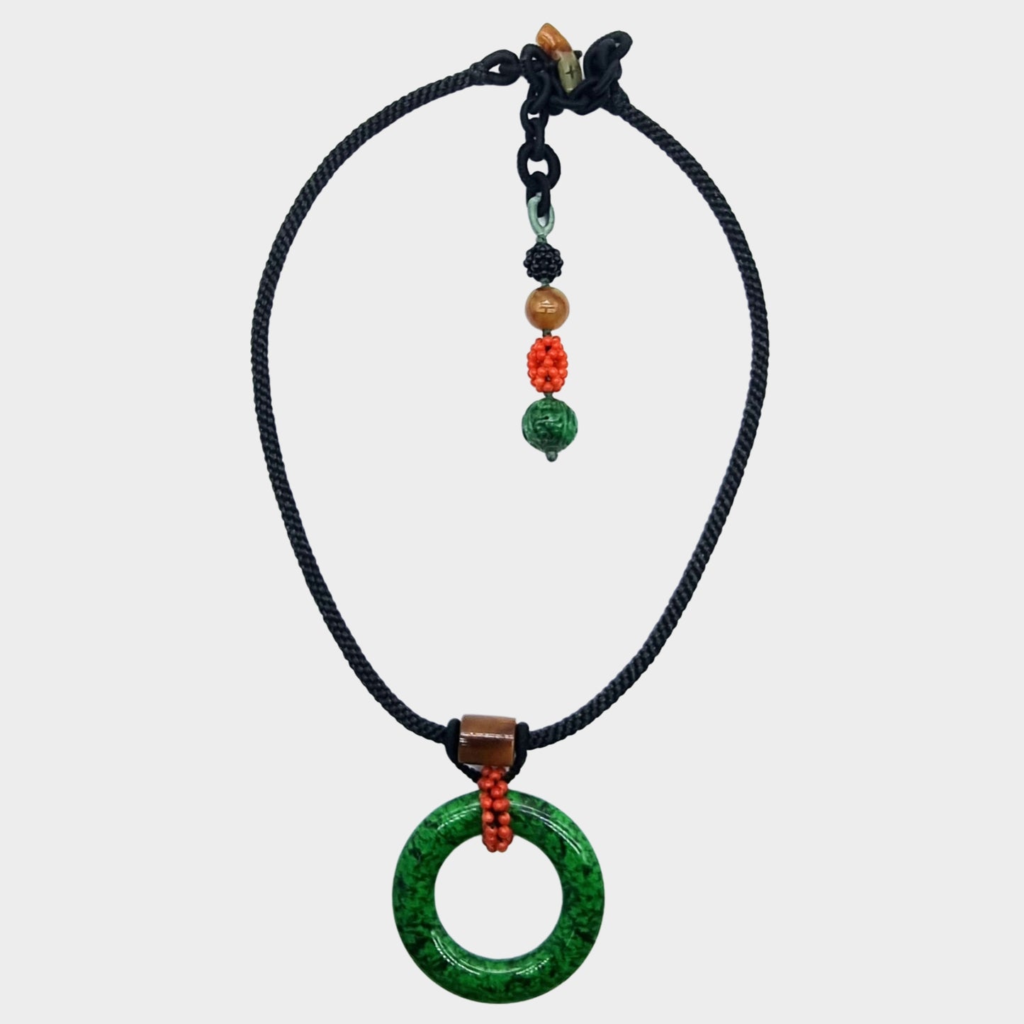 Jadeite Jade "Happiness Hoop" in Chinese Knot Design