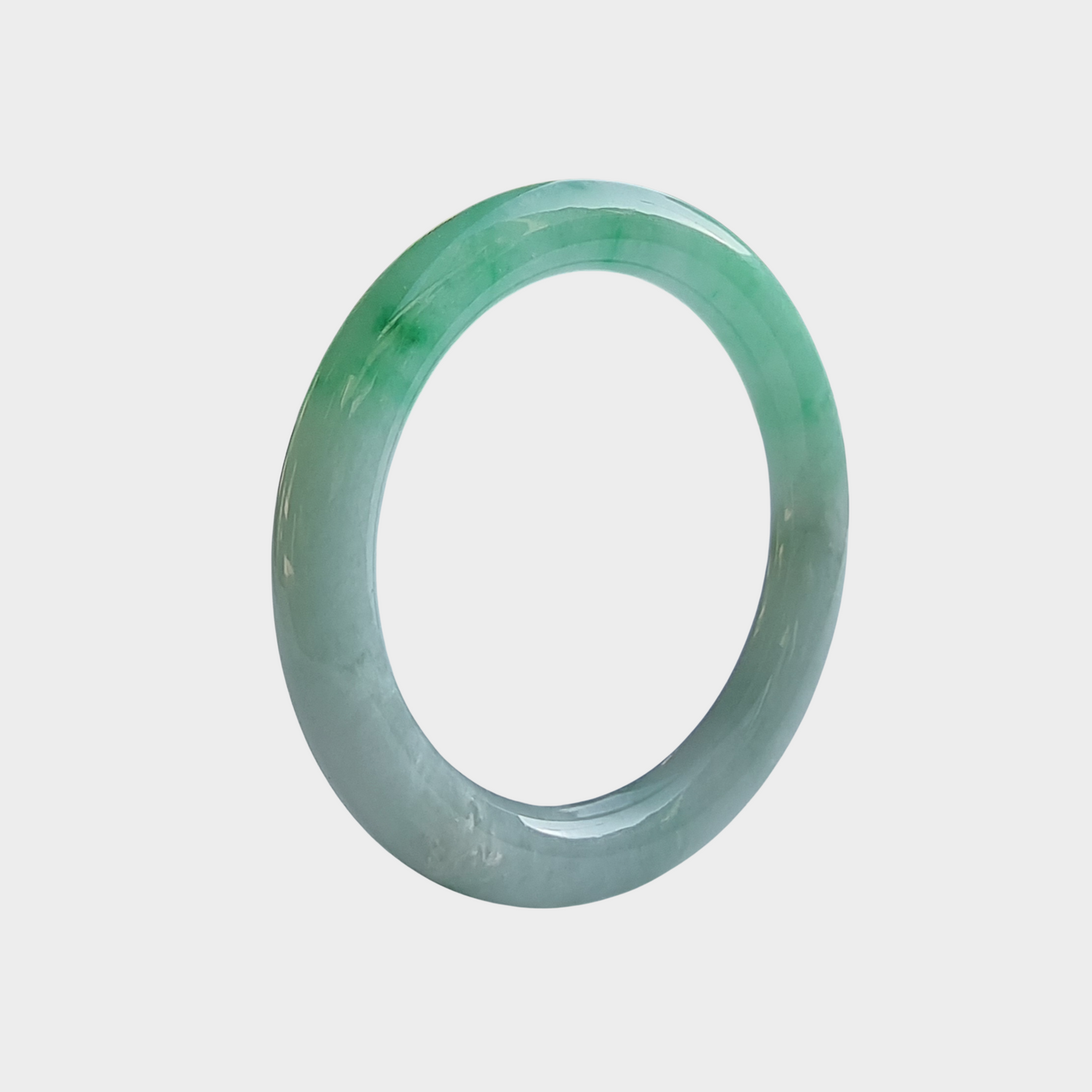 Apple Green Jadeite Jade Bangle - 57mm Round