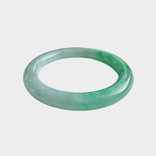 Apple Green Jadeite Jade Bangle - 57mm Round