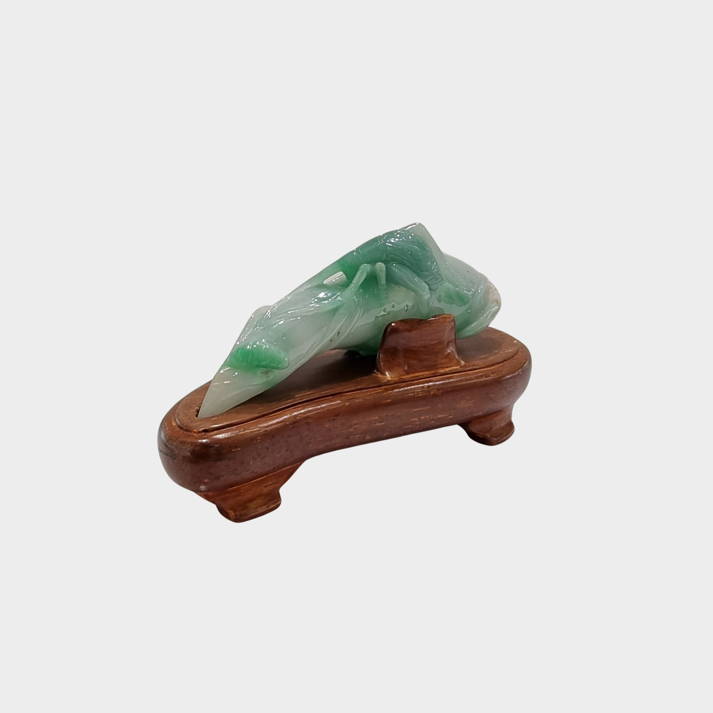 "Bug and Leaf" Jadeite Jade Display