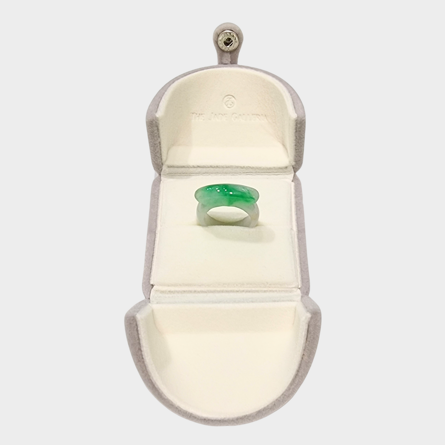 Apple Green Jadeite Jade Saddle Ring