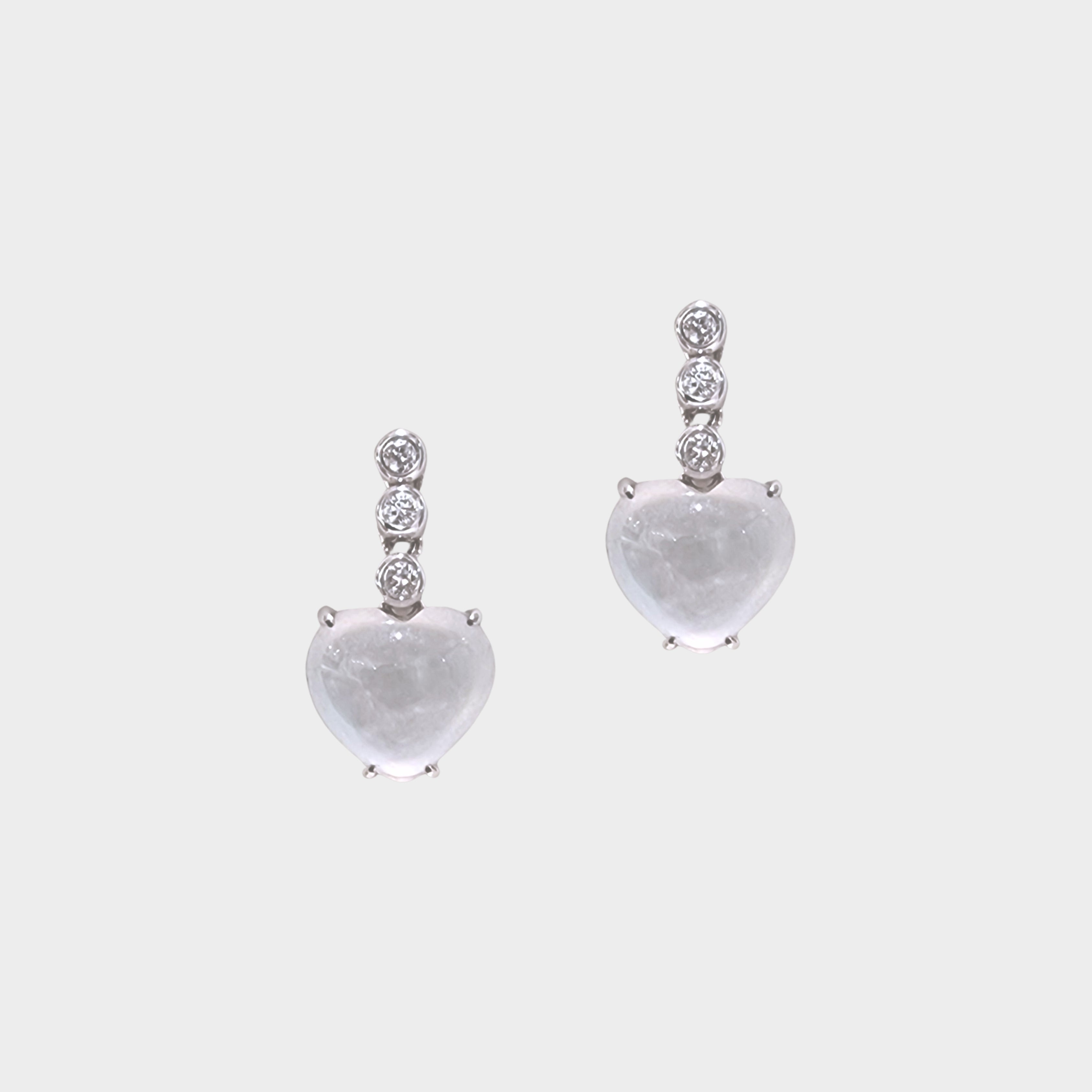 Icy Yellow Type A Grade A Natural Jadeite Jade Fei Cui popular 925 Sterling Silver White Gold Plated With Zirconia Stud Dangle Earrings