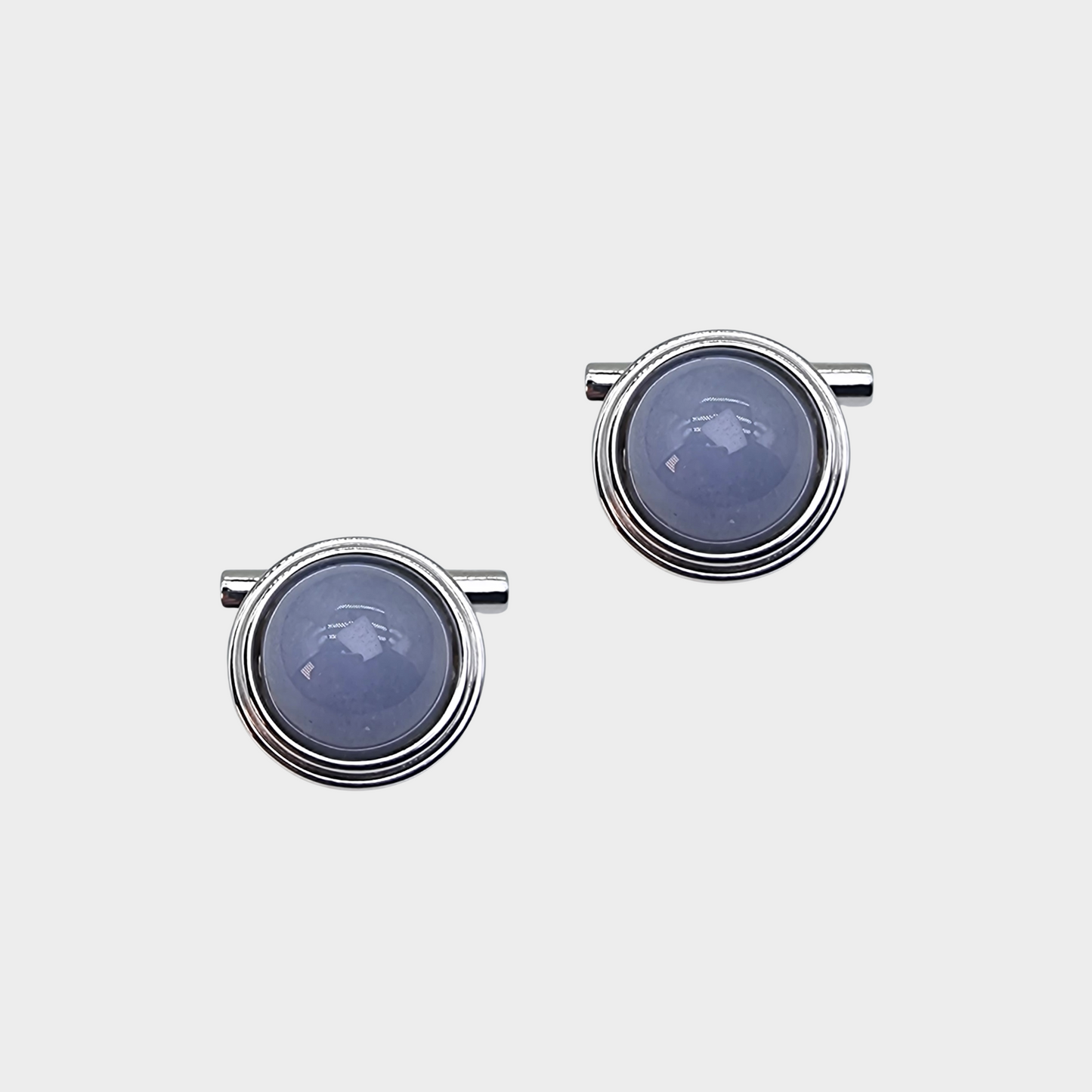 Jadeite Jade Cufflinks in White Gold with Diamonds