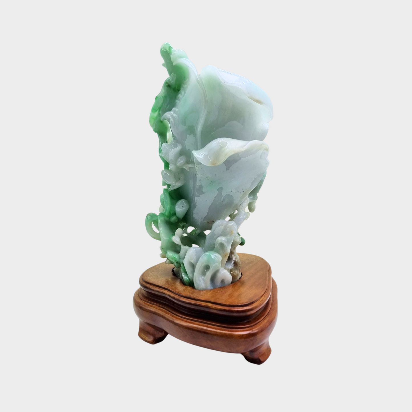 "The Majestic Crown Cranes" Jadeite Jade Display